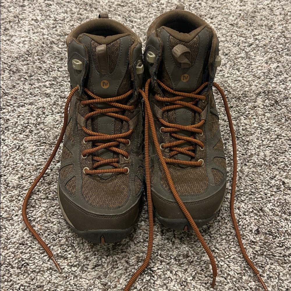 Merrell Slate Black and Brown Hiking Boots